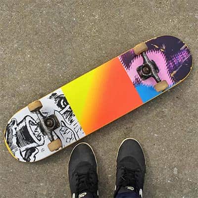 Bryn’s colourful skateboard
